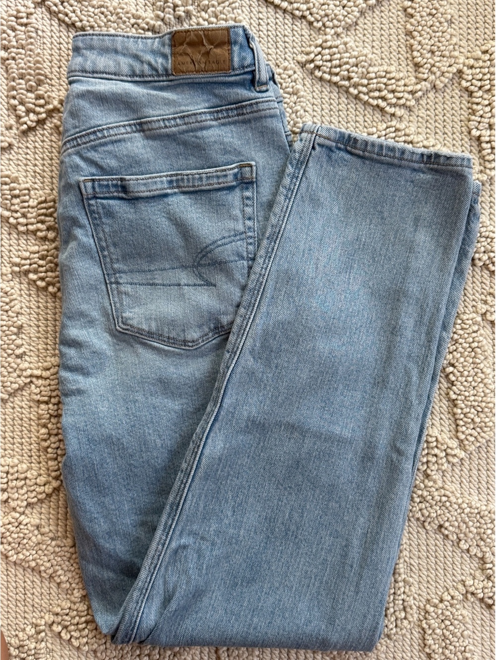 American Eagle Light Wash Straight Leg Jeans